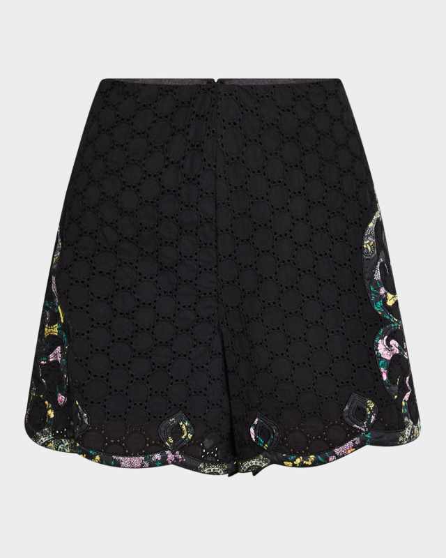 Kimberly Scalloped Eyelet Shorts
